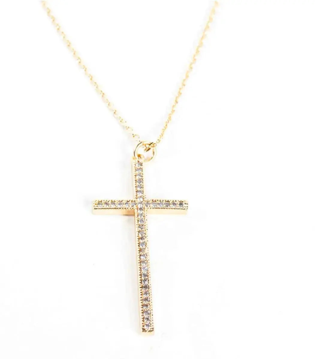 Faithfully Crystal Cross Necklace - Shop Beautiful Gloww