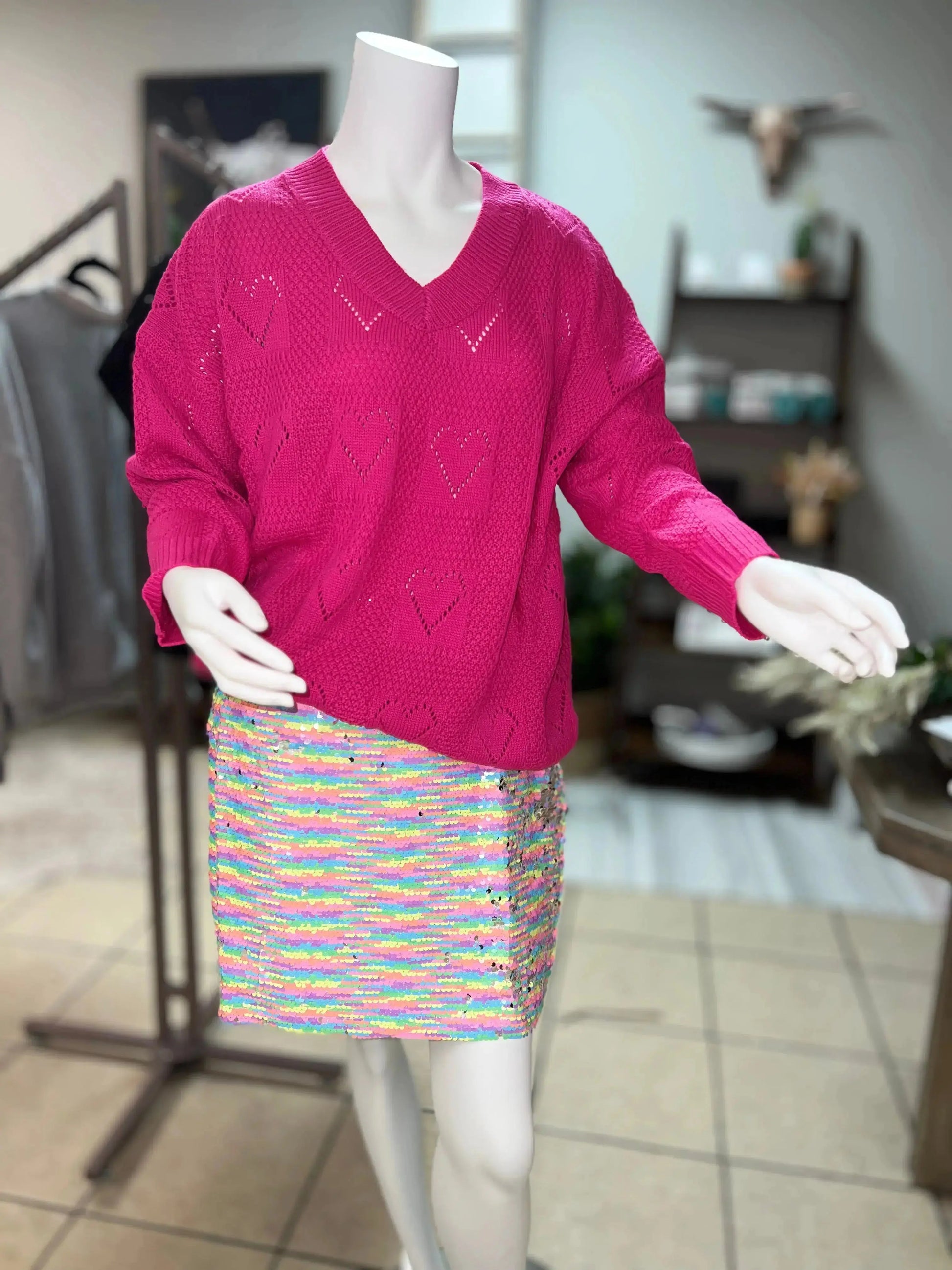 Feelin The Love Pink Sweater - Shop Beautiful Gloww