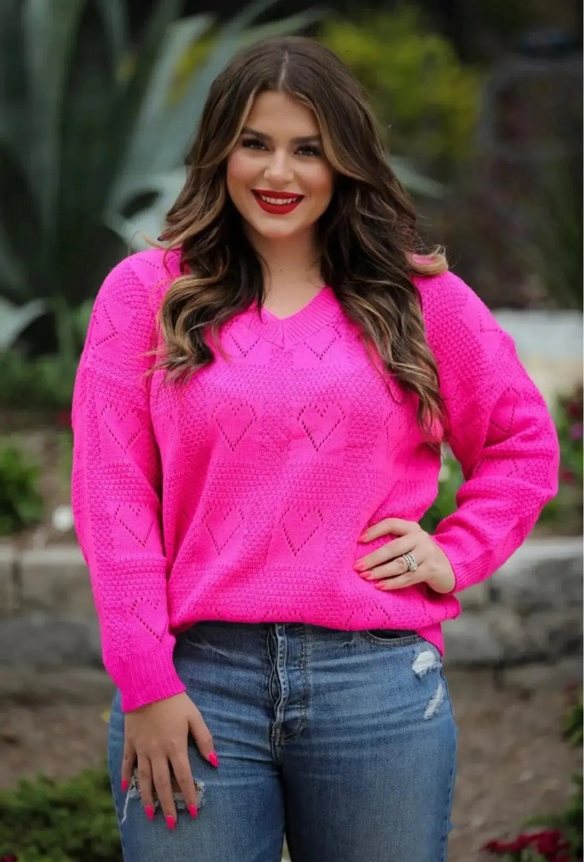 Feelin The Love Pink Sweater - Shop Beautiful Gloww