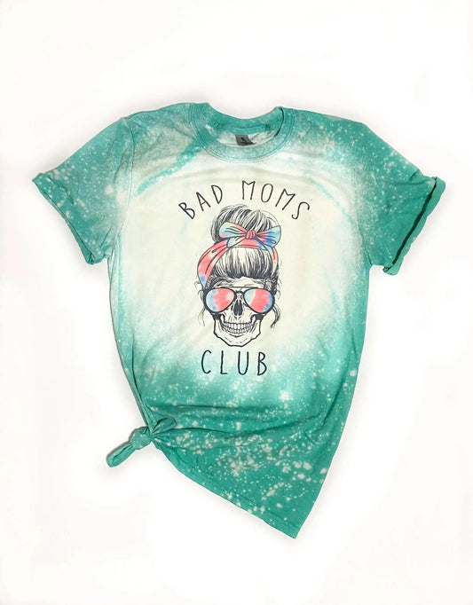 Graphic T-shirts Bad Moms Club Bleached Tee - Shop Beautiful Gloww