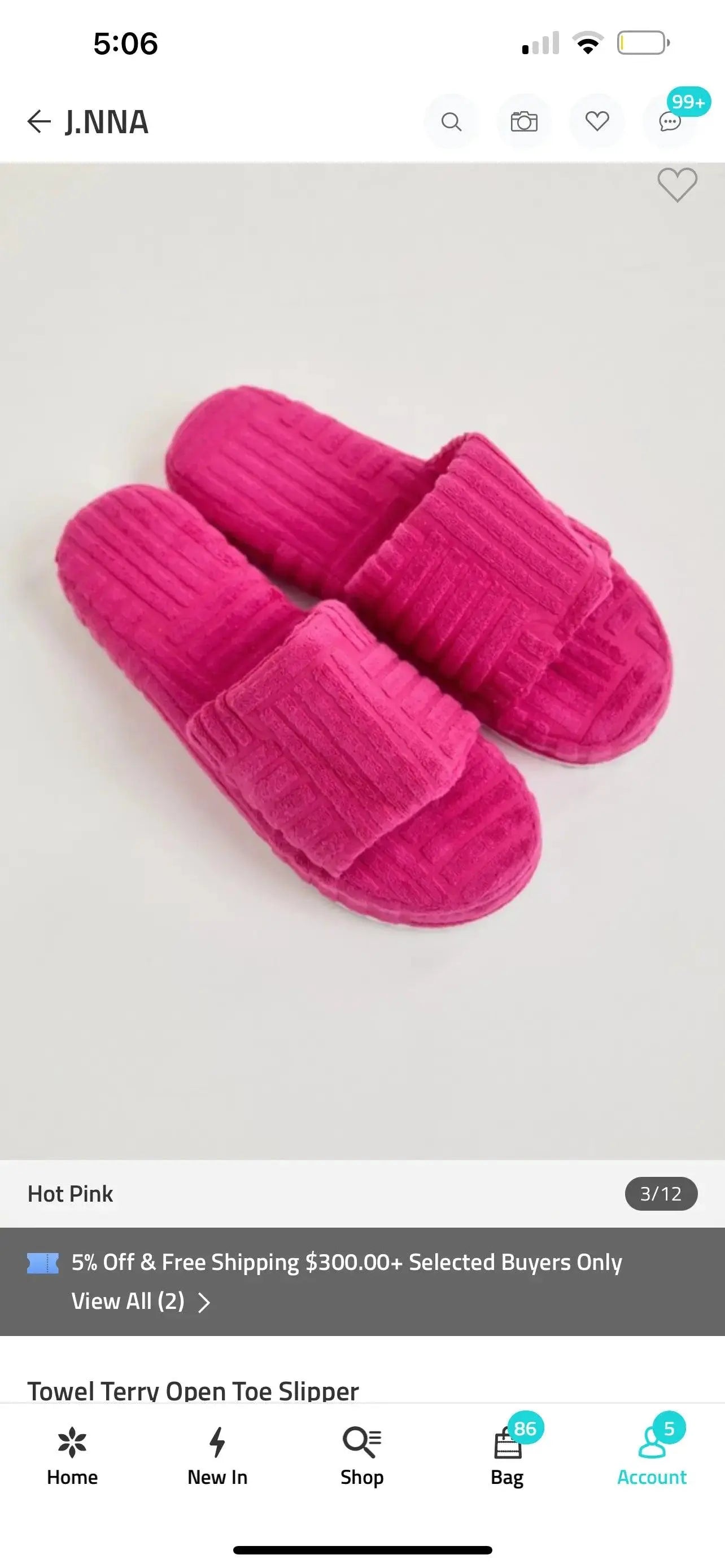 Hot Pink Terry Slippers - Shop Beautiful Gloww