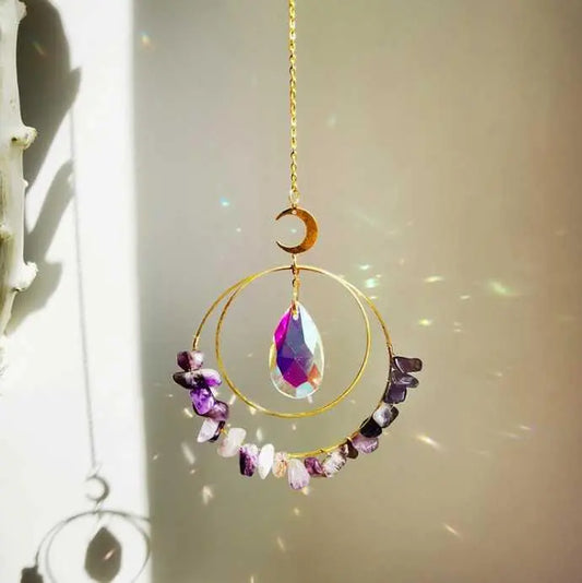 Round Crystal Dreamcatcher - Shop Beautiful Gloww